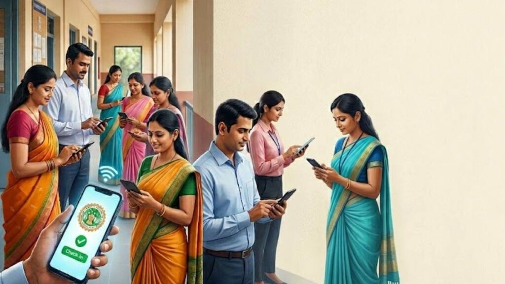 MP School E-Attendance को लेकर मध्य प्रदेश सरकार ने बड़ा फैसला लिया है। 1 जुलाई 2026 से सरकारी स्कूलों में शिक्षकों के साथ अधिकारियों और कर्मचारियों के लिए भी ऑनलाइन हाजिरी अनिवार्य होगी। जानिए नए नियम, किन कार्यालयों में लागू होंगे और क्या बदलाव होंगे।