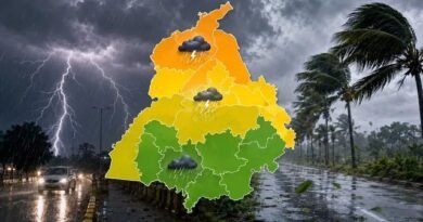 पंजाब में आंधी की चेतावनी के तहत 10 जिलों में 40-60 किमी/घंटा की रफ्तार से तेज हवाएं चलने, बिजली गिरने और बारिश की संभावना जताई गई है। जानें 17 से 19 जून तक का मौसम अपडेट।
