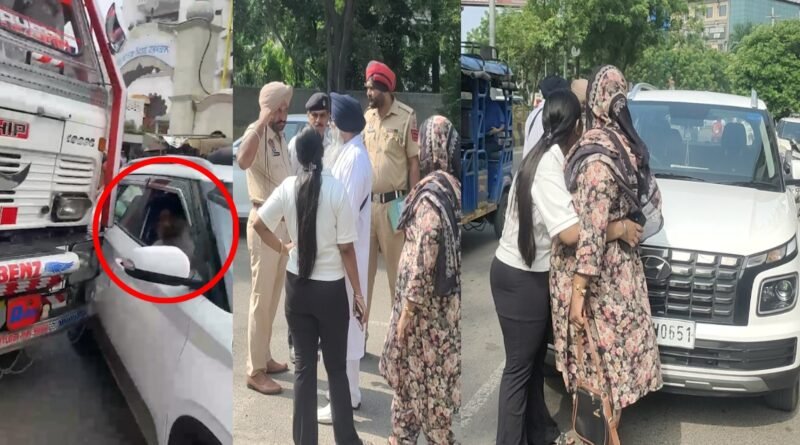 Jalandhar News: गुरु नानक मिशन चौक पर मोड़ काटते समय पेट्रोल टैंकर और वेन्यू कार की टक्कर हो गई। हादसे में कार क्षतिग्रस्त हुई, लेकिन सभी लोग सुरक्षित रहे।